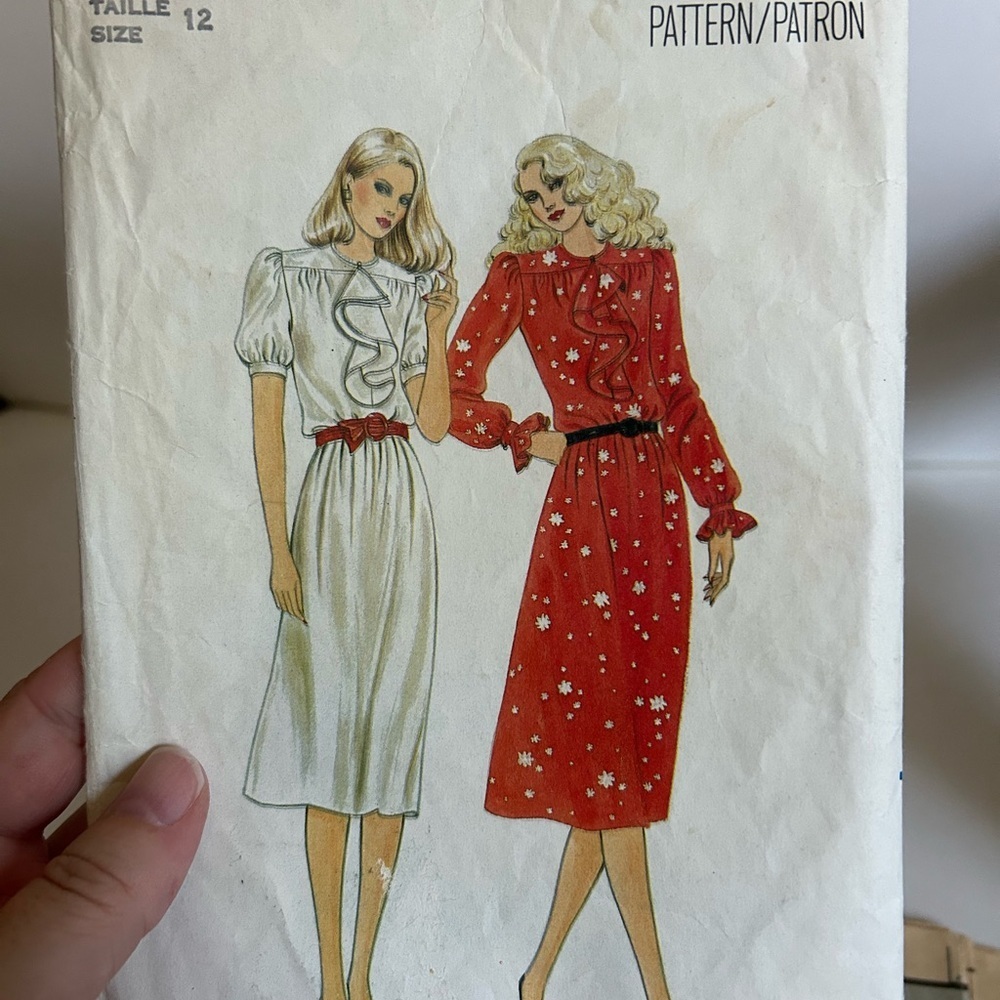 4/$50 Butterick 3354 Vintage Style Dress Pattern size 12 sew kit